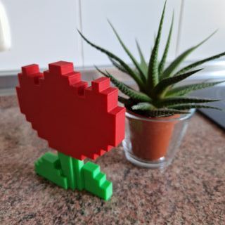 Flor Fuego Pixel Art XXL Roja