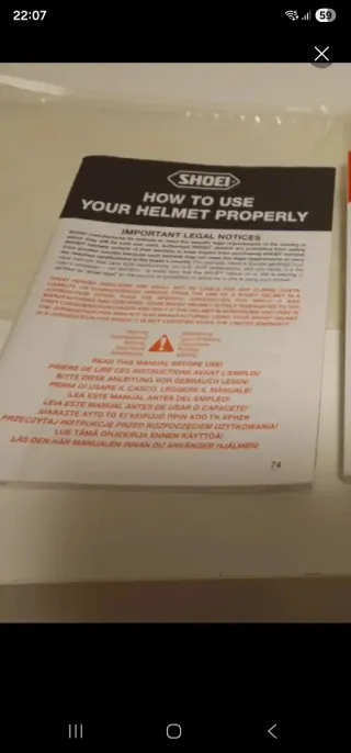 Casco Shoei + HJC Smart.