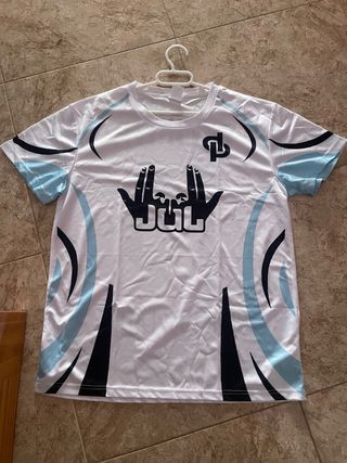 Camiseta Jul blanca y azul