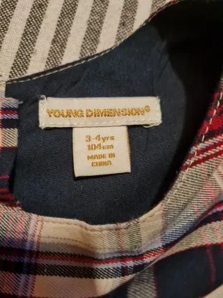 Vestido cuadros Yong dimension Talla 3/4