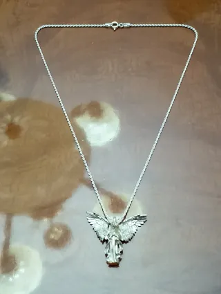 Plata Ley 925 Colgante con Cadena Ángel