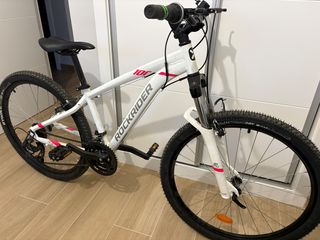 Bicicleta Rockrider ST100 26 Blanca