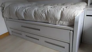 Cama nido blanca con cajones