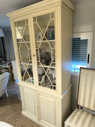 Vitrina Comedor Madera y Cristal