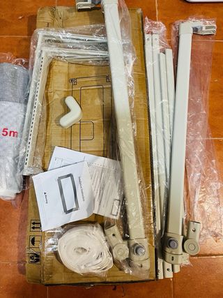 2 Barreras Seguridad Niños 150cm Gris