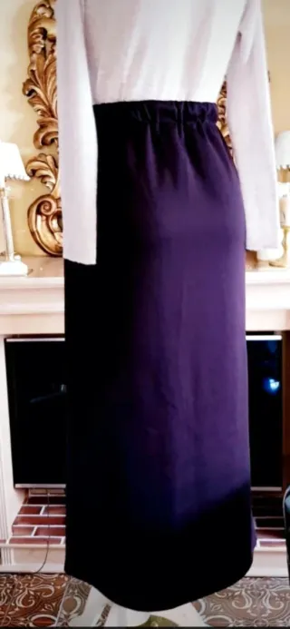 Falda larga marrón chocolate QUIROS