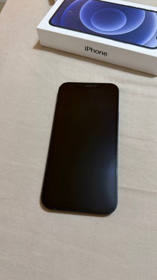 iPhone12 azul 128GB–Muy cuidado, con caja y cable