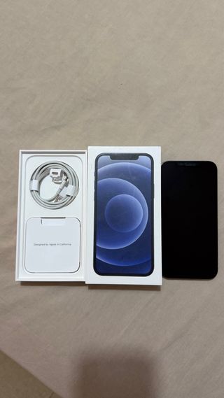 iPhone12 azul 128GB–Muy cuidado, con caja y cable