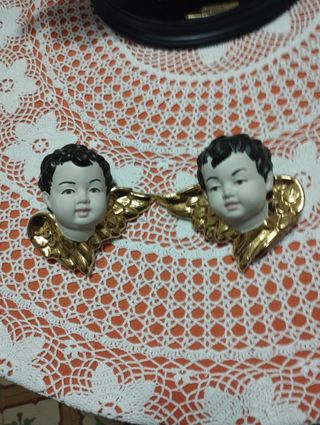 Adorno antiguo ángeles colgantes dorados