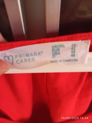 Blusa naranja con escote pico manga corta