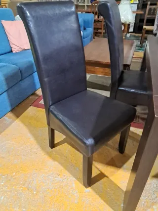 Mesa extensible madera con 4 sillas