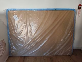 Canapé abatible 135x190 cm blanco