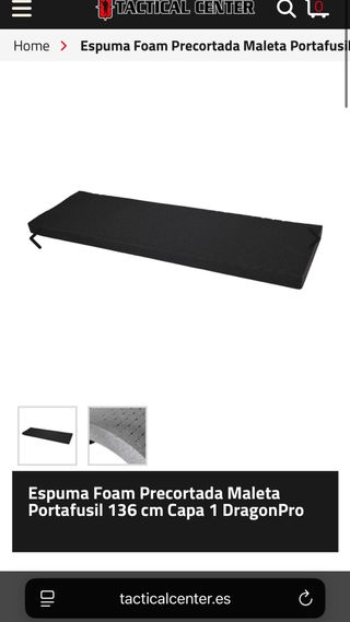 Espuma Maleta Portafusil 136cm