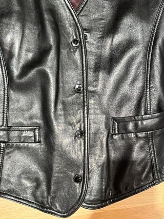 Chaleco piel hombre Pieles Kodiak negra