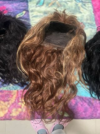 Pack 4 Pelucas Pelo Humano Real