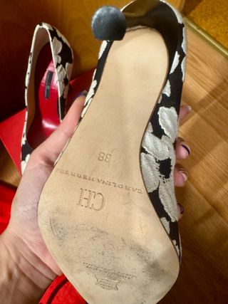 Zapatos tacón Carolina Herrera florales