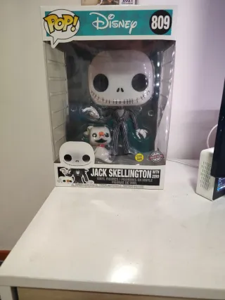 Funko Pop GRANDE Jack Skellington con Zero 809
