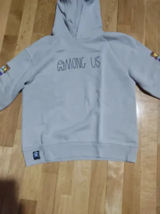 Sudadera Among Us Gris con Mangas Multicolor