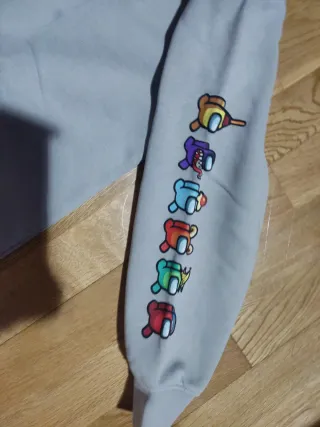 Sudadera Among Us Gris con Mangas Multicolor