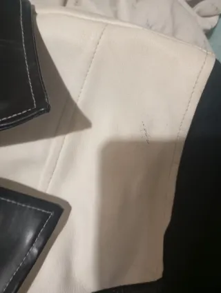 Cazadora motera bicolor