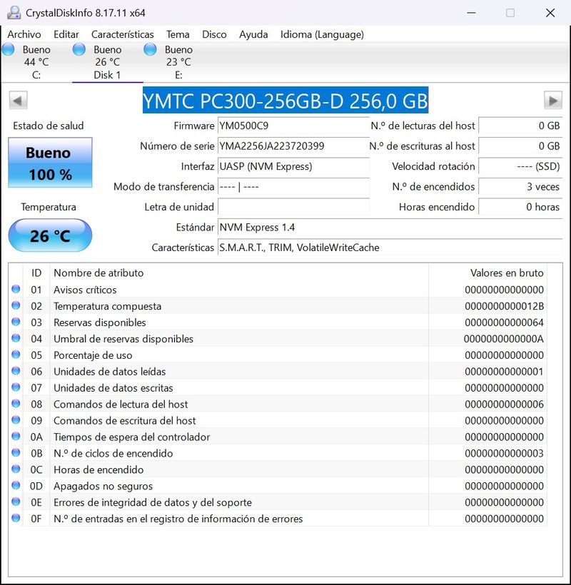 SSD M.2 256GB NVMe HUADISK HV2000 NUEVO afbeelding 2
