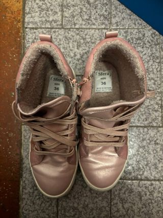 Botines niña color rosa