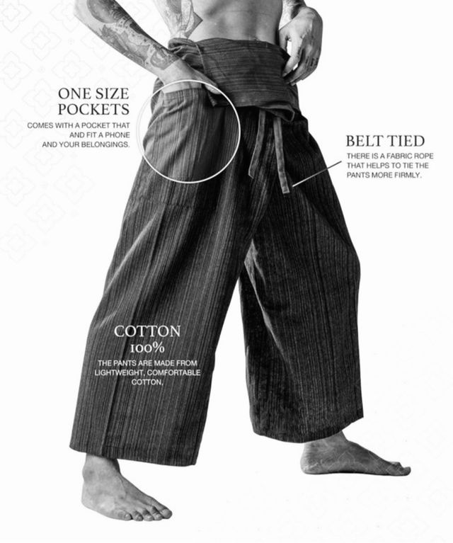 Pantalón Marrón Estilo Tai Unisex Talla Única