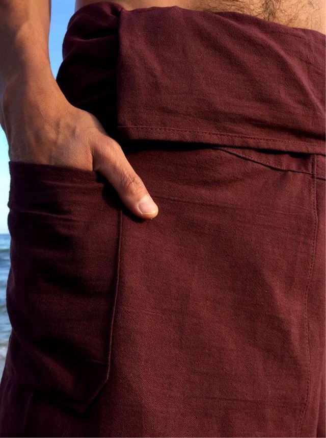 Pantalón Marrón Estilo Tai Unisex Talla Única