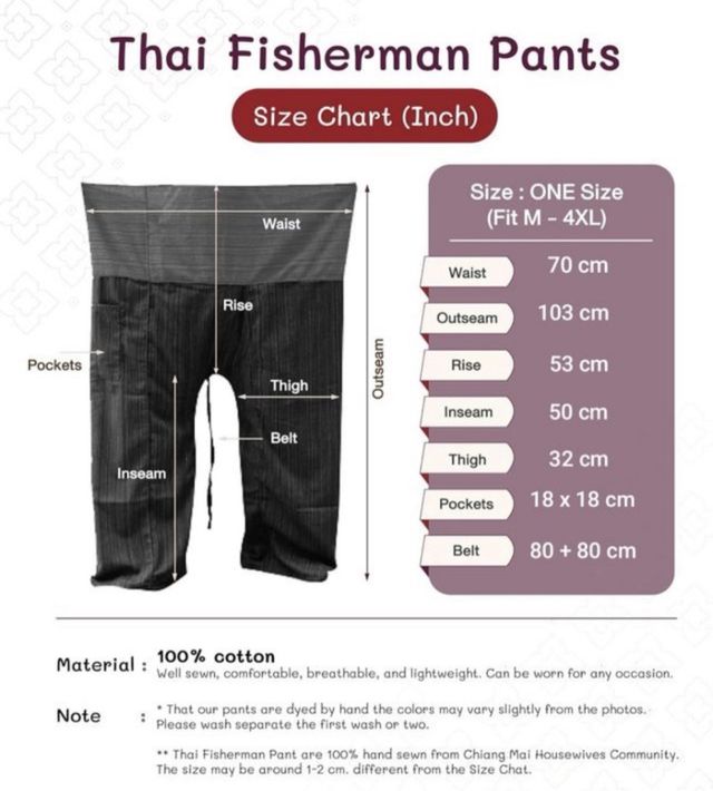 Pantalón Marrón Estilo Tai Unisex Talla Única