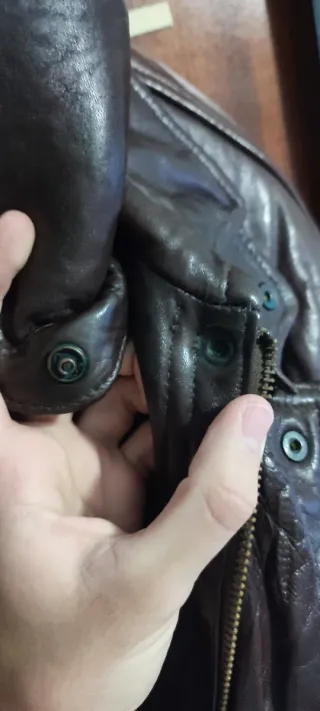 Chaqueta aviador cuero marrón