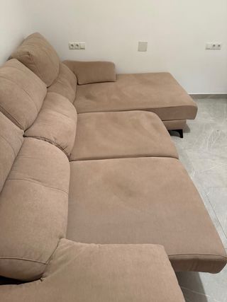 Sofá modular beige tela