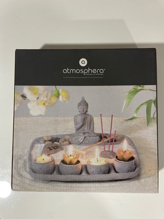 Jardín Zen Atmosphera con Velas e Incienso