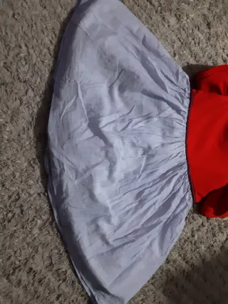 Vestido Ceremonia Fiesta Azul y Rojo talla 6