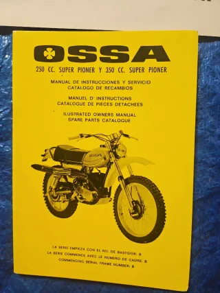 Lote Ossa 250 Super Pioneer Manuales