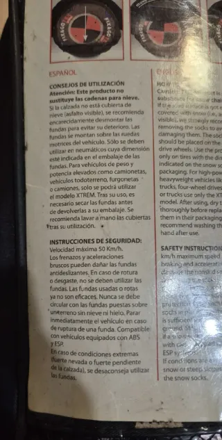 Cadenas Nieve Textil FIX&GO TEX XTREM sin estrenar