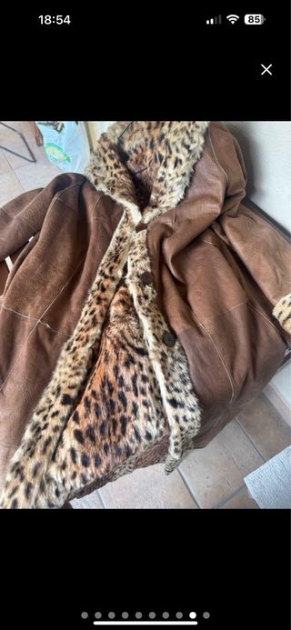 Abrigo largo piel y pelo