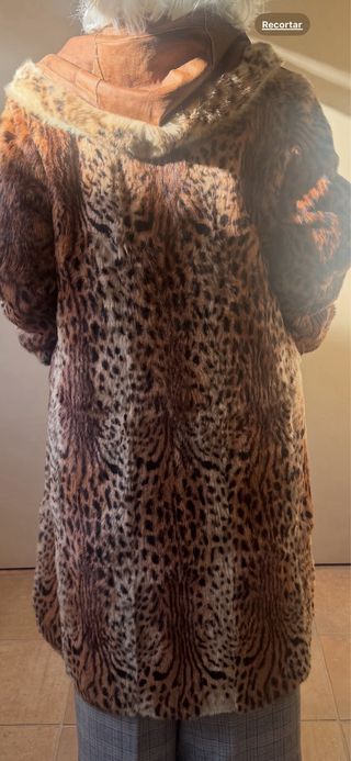 Abrigo largo piel y pelo