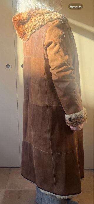 Abrigo largo piel y pelo