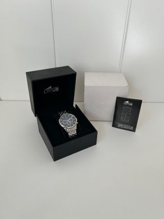 Reloj Lotus de acero esfera azul