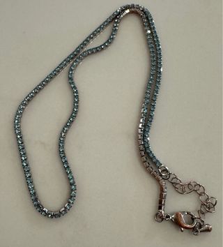 Collana Tennis / Punto Luce con Strass Azzurri