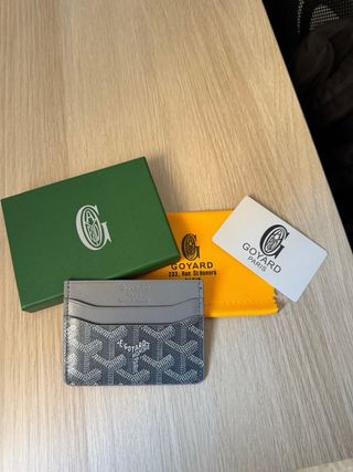 Tarjetero Goyard Gris y Amarillo