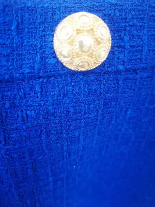 Falda Zara azul botones talla S