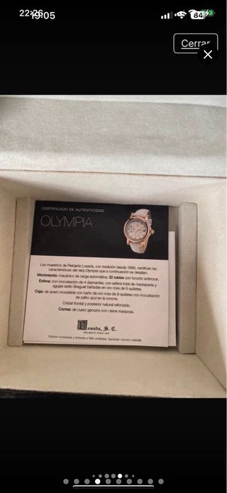 Reloj BG Olimpia Automático Oro Blanco