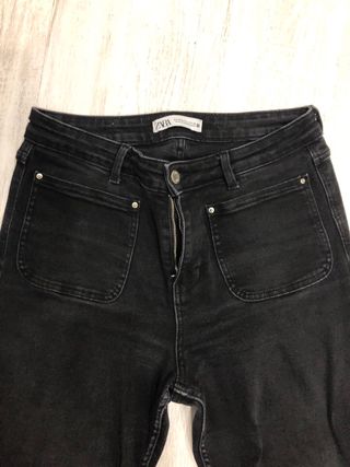 Zara Jeans Flare Negros