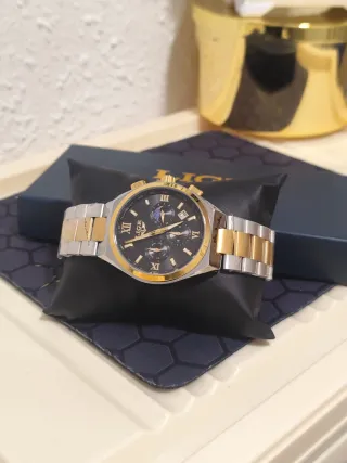 Reloj LIGE Hombre Negro y Dorado
