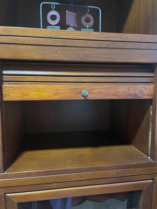 Conjunto Muebles Salón Madera Oscura