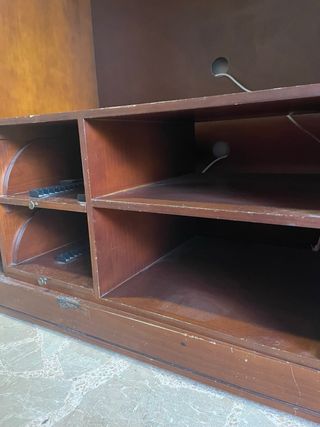 Conjunto Muebles Salón Madera Oscura