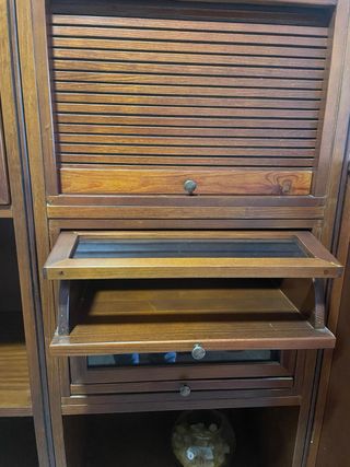 Conjunto Muebles Salón Madera Oscura