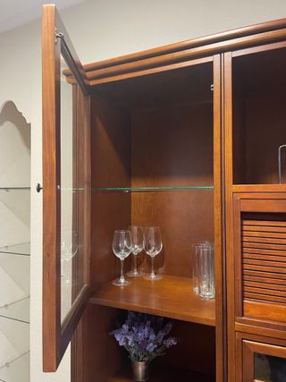 Conjunto Muebles Salón Madera Oscura