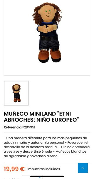 Muñeco Miniland Etni abroche.